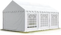 TOOLPORT Partyzelt Festzelt 4x6 m Garten-Pavillon PVC Plane 700 N in wei&szlig;