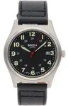 Boccia Uhr f&uuml;r Herren 3674-01 Quarz, Titan, Leder Schwarz - Schwarz