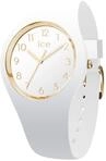 Ice-Watch - ICE glam White Gold Numbers - Wei&szlig;e Damenuhr mit Silikonarmband - 01