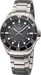 Regent Herrenuhr Titan-Armbanduhr Analog Metallarmband titanfarben silber...