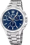 Lotus Chrono Herrenuhr Blau Edelstahl 18991/2 - Silber
