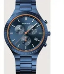 Bering Herrenuhr Chronograph Titanium Collection - Blau