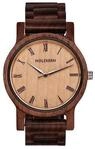 Holzkern Herbstd&auml;mmerung Herrenuhr - Braun