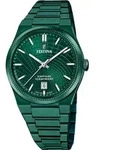 Festina Swiss Made Herren Uhr Nueva I-Size F20079/1 Edelstahl Armband - Gr&uuml;n