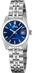 Lotus Damenuhr Analog aus Edelstahl 316l Silberfarben - Blau
