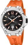 Jaguar Swiss Made Herrenuhr Automatik Schwarz Orange Silikon J1030/1 - Bunt