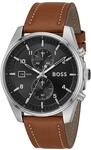 Hugo Boss Skytraveller Herrenuhr silber braun HB1514161