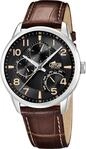 Lotus Herrenuhr Armbanduhr Lederarmband braun 15974/C Day/Date - Braun/Schwarz