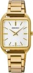 SEIKO Damen Quarz Armbanduhr Modell SWR078P1 mit goldenem Edelstahlgeh&auml;use