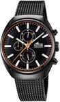 Lotus Herrenuhr schwarz 18567/D Armbanduhr - Schwarz/Orange
