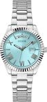 Guess Damen Armbanduhr Luna, Day/Date silber 36 mm GW0308L4