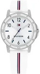 Tommy Hilfiger 1720014 Kinder-Armbanduhr, Edelstahl-Geh&auml;use - Dunkelblau/Rot