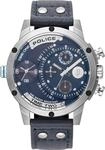 Police PL15983JS.03 Herren-Armbanduhr, Edelstahl-Geh&auml;use, Leder-Armband