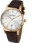 Jacques Lemans 1-2026E Herren-Armbanduhr, Edelstahl-Geh&auml;use, Leder-Armband -...