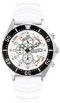 CHRIS BENZ - Taucheruhr-Armbanduhr - DEPTHMETER CHRONOGRAPH 300M - CB-C300-W-KBW