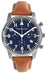 Messerschmitt ME-4544P-L Herren-Fliegeruhr Chronograph Braun/Blau - Blau