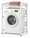 Relaxdays Waschmaschinenregal, h&ouml;henverstellbar, Waschmaschine, Trockner, 300 kg ,
