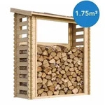 Holz Brennholzregal &ndash; 1,75 m3 &ndash; B86xL184xH200 cm - Kaminholzregal aussen -