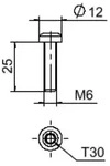 OBO Bettermann Flachkopfschraube FKS M6x25 A2 100 Stk