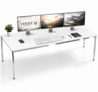 Schreibtisch / Konferenztisch VERSEE VST1 200x90 cm Wei&szlig; &ndash; h&ouml;henverstellbar,