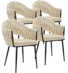 Esszimmerstuhl Caslano gepolstert, mit Samtbezug 55 x 57 x 84 cm - Braun