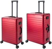 Oslo | 2er Set | Trolleys mit 4 Rollen | Aluminium Hartschale | Reisekoffer M+L
