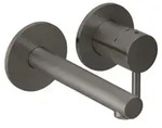 Herzbach DESIGN iX PVD Waschtisch-Wandbatterie Farbset 160mm Black Steel