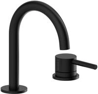 Herzbach DEEP BLACK Zweiloch-Armatur 14 cm ohne Ablaufgarnitur
