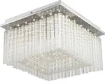 Globo Lighting Deckenleuchte Metall verchromt, Acryl, Glasst&auml;be klar, Glaskristalle