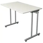 Schreibtisch SmartOffice C-Fu&szlig;-Gestell 100x60x75cm wei&szlig; - Wei&szlig;