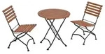 Merxx Gartenm&ouml;bel Set Schlossgarten 3tlg., 2 Klappst&uuml;hle, Klapptisch &Oslash; 70 cm...