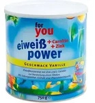 for you Eiwei&szlig; Power Pulver Geschmack Vanille, 750 g Pulver - Gelb