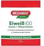MEGAMAX Nutrition Eiwei&szlig; 100 Pulver Geschmack Neutral, 30 g Pulver