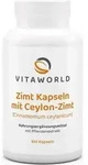 Vitaworld Zimt Kapseln mit Ceylon-Zimt | 100 Kapseln | 1500 mg Zimt pro Tagesdosis 