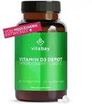 Vitabay &ndash; Vitamin D3 Depot 10000 I.E. &ndash; 240 Vegane Tabletten &ndash; Hochdosiert &ndash;