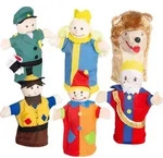 roba Kasperlefiguren aus Stoff, Handpuppenset 6-tlg., Kasperpuppen f&uuml;r Puppentheater