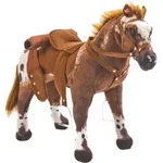 Happy People Cowboypferd mit Sound; 58937 - Braun