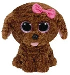Maddie - Hund braun m. Schleife, 24cm - Braun