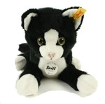 Steiff Mimmi Schlenker Katze 30 schwarz/weiss 099366 - Schwarz