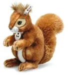 Steiff Niki squirrel, Spielzeug-Eichh&ouml;rnchen - Braun