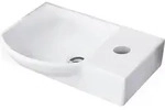 FACKELMANN Waschbecken links G&auml;ste-WC / Waschtisch aus Keramik / Ma&szlig;e (B x H x T):