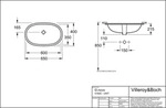 Villeroy & Boch 41626001, Oval, Wei&szlig;, 600 mm, 350 mm, 8,7 kg