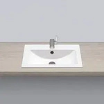 Alape Einbaubecken EB.R585H, rechteckig 58,5 x 40,5 cm - Wei&szlig;