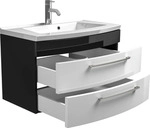 Posseik Waschplatz anthrazit-wei&szlig;, Rima (B x T x H) 82 x 54 x 48,5 cm, 5869 99 -