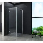 Duschkabine NOVUM 100 x 100 x 195 cm ohne Duschtasse - Transparent