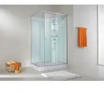 Komplettdusche SCHULTE Ibiza 90 x 160 x 204 cm Anschlag rechts alufarben - Grau/Wei&szlig;