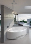 RIHO Neo Eck-Badewanne, Einbau, 2-Sitzer, wei&szlig;, B076001005 - Wei&szlig;