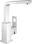 Grohe Eurocube Waschtischbatterie EcoJoy hoher Auslauf Zugstangen-Ablaufgarnitur