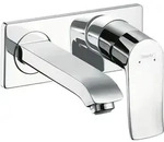 Hansgrohe Metris Waschtischmischer Unterputz Fertigset Chrom kurzer Auslauf - Silber