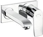 Hansgrohe Metris Waschtischmischer Unterputz Fertigset Chrom langer Auslauf - Silber